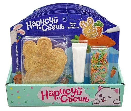№3 Набор для творчества Нарисуй и съешь "Зайка" (блок 12шт 59г) в Новочеркасске