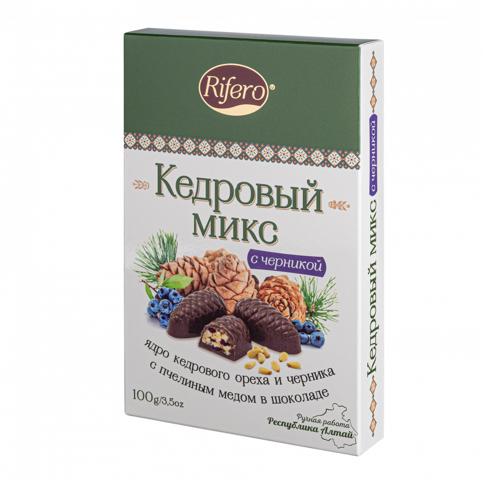  Риф и ко Конфеты "Кедровый микс ЧЕРНИКА" 100г       в Новочеркасске