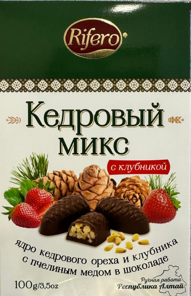  Риф и ко Конфеты "Кедровый микс КЛУБНИКА" 100г     в Новочеркасске